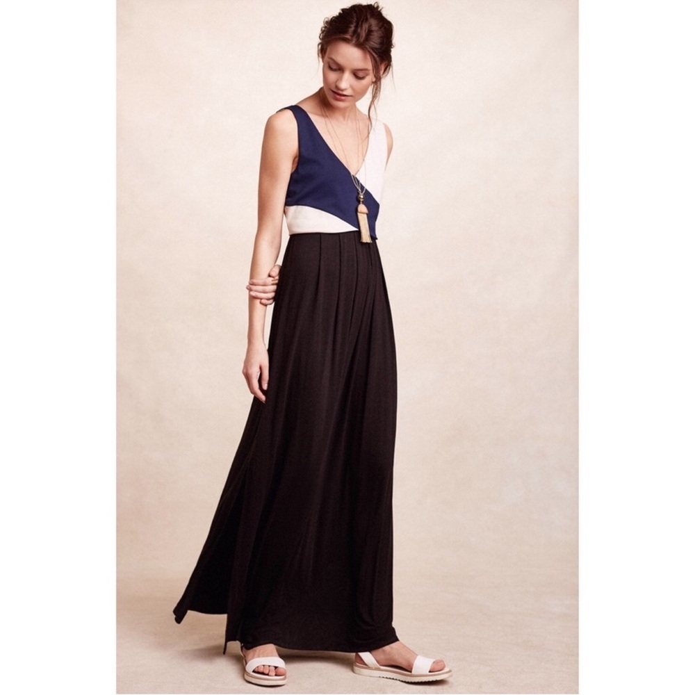 Anthropologie Maeve Elysian Colorblock Sleeveless Maxi Dress Size Small